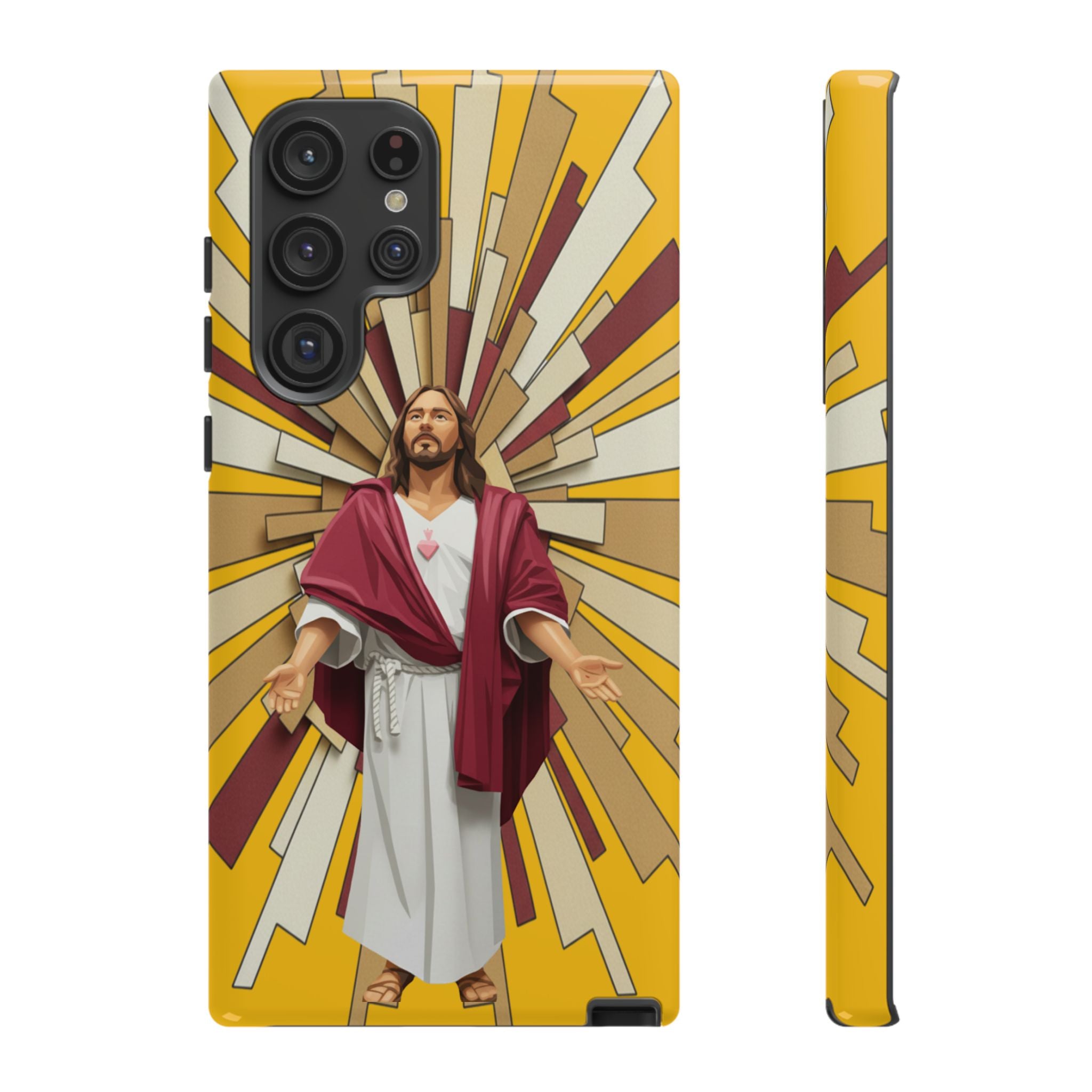 Radiant Jesus Art Phone Case | Christian Faith Inspirational Protective Cover