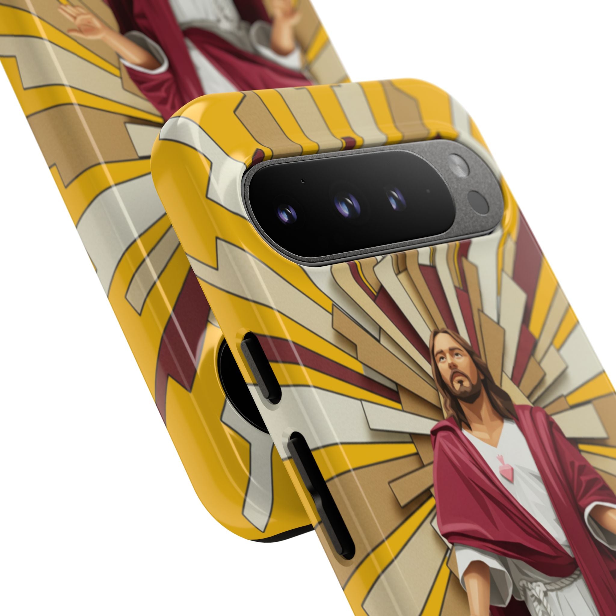 Radiant Jesus Art Phone Case | Christian Faith Inspirational Protective Cover