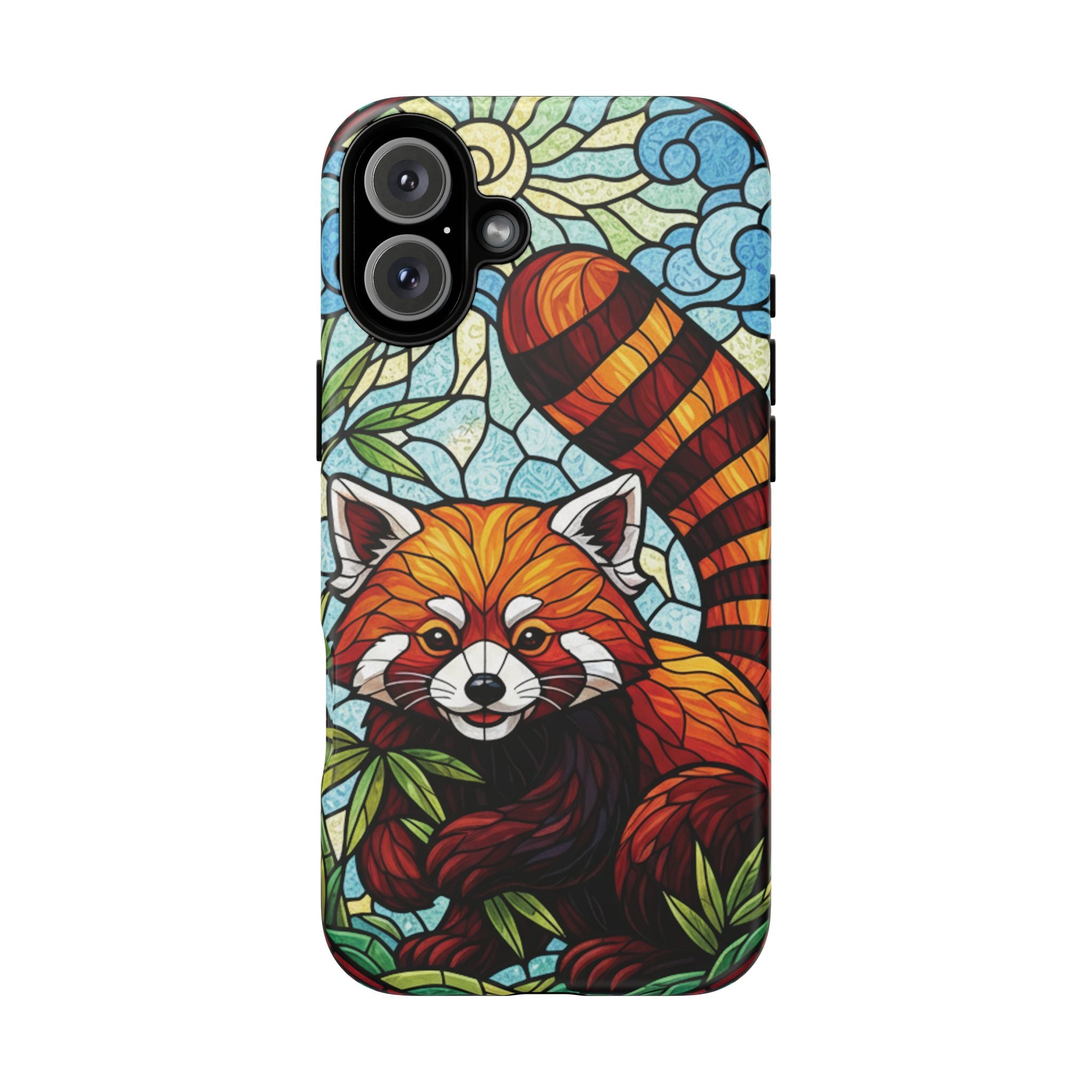 Red Panda Stained Glass Phone Case | Samsung iPhone Pixel