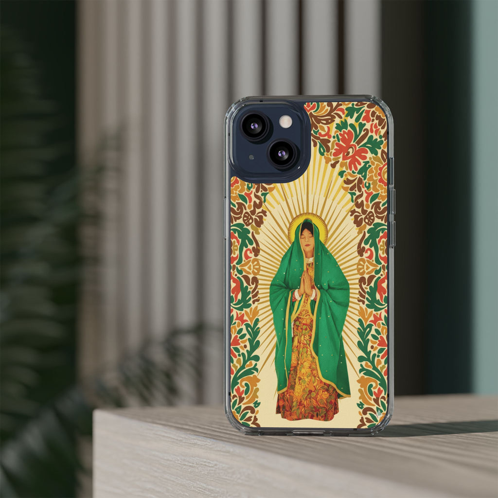 Virgin of Guadalupe Phone Case — Cut-Paper Style Religious Christian iPhone Samsung Pixel