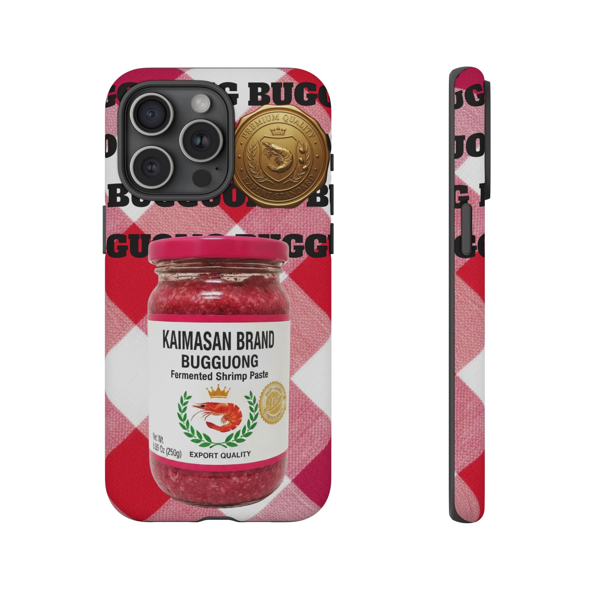 Red Gingham Phone Case Filipino Food Lover Gingham Pattern Phone Accessory Foodie Philippine Cuisine Lover Gift for Foodies