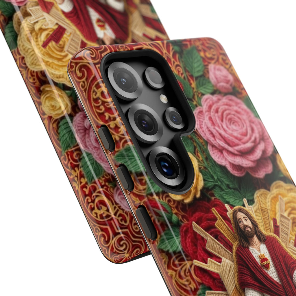 Jesus Resurrection faux-yarn phone case | Resurrection artwork phone case