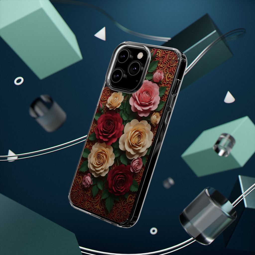 Cut-Paper Rose Bouquet Phone Case