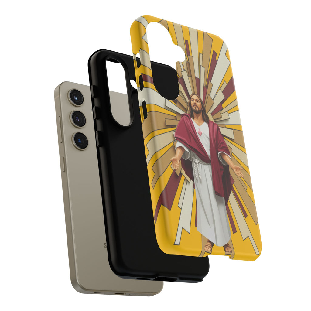 Radiant Jesus Art Phone Case | Christian Faith Inspirational Protective Cover