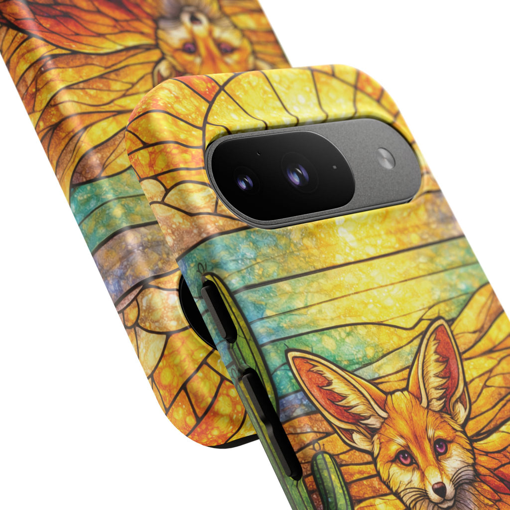 Desert Fox Stained Glass Phone Case — Galaxy & iPhone Pixel Compatible