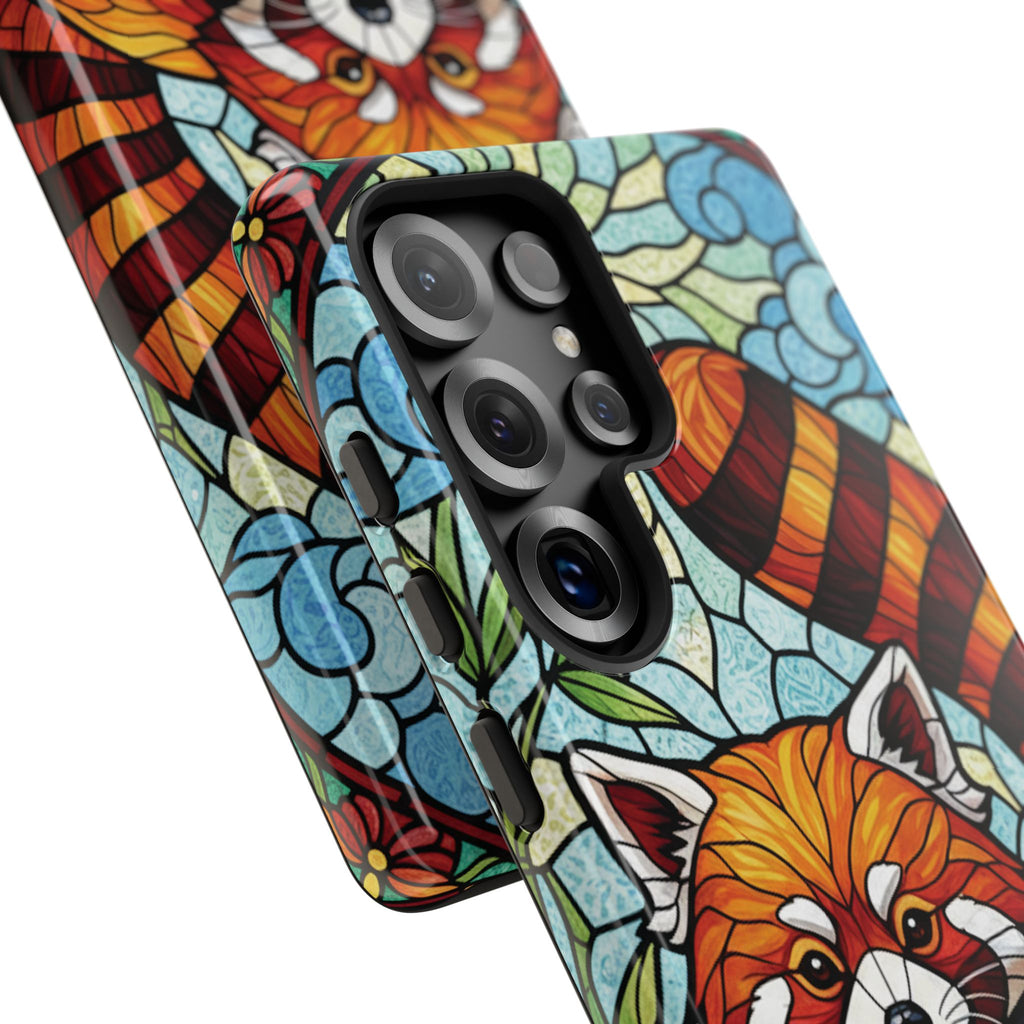 Red Panda Stained Glass Phone Case | Samsung iPhone Pixel