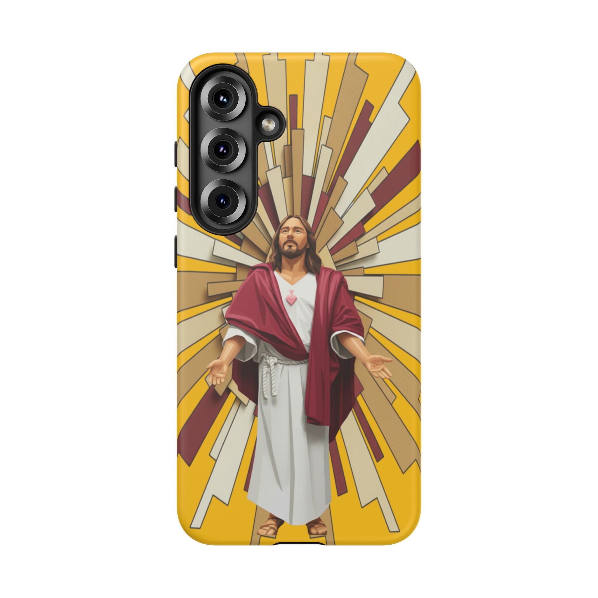 Radiant Jesus Art Phone Case | Christian Faith Inspirational Protective Cover