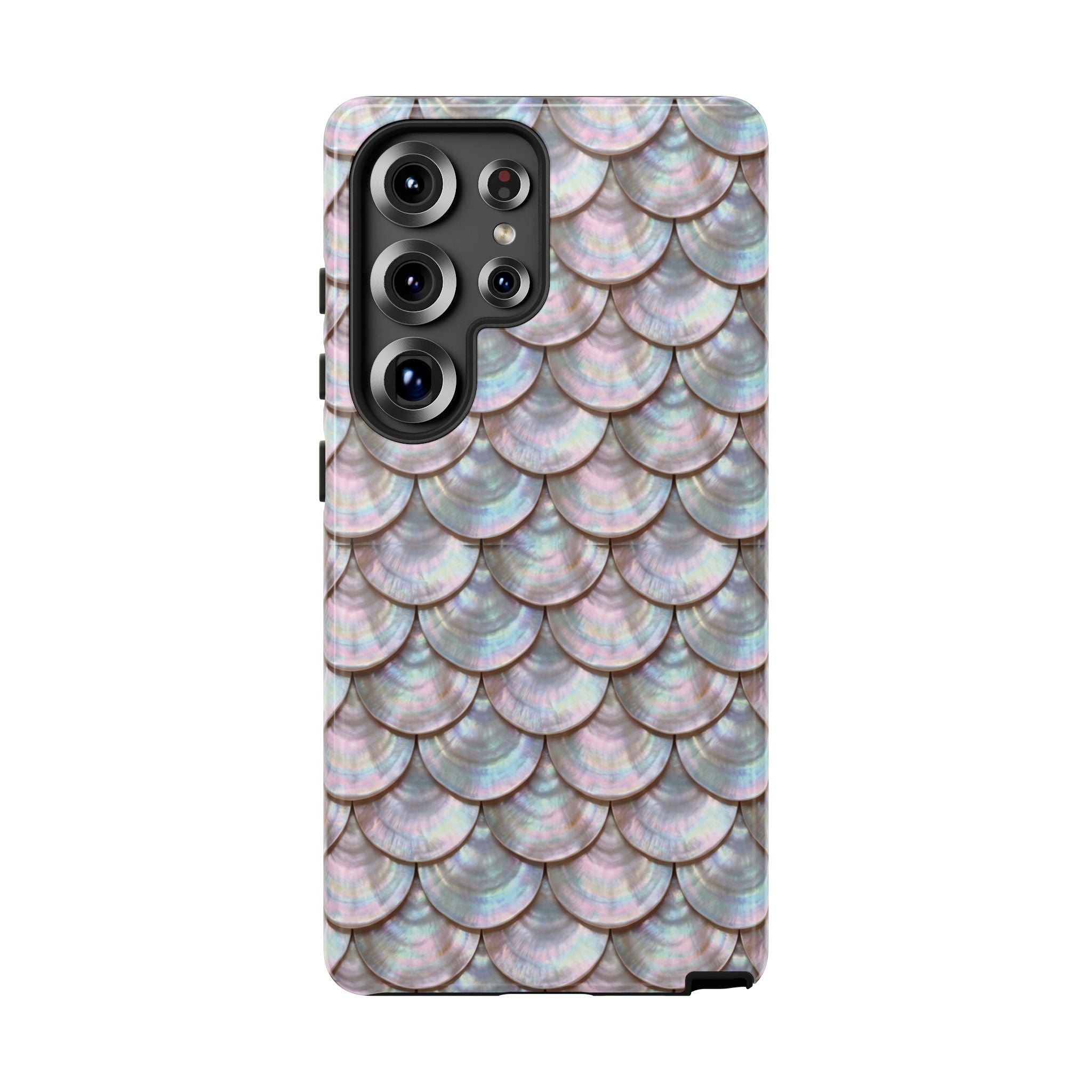 Mother of Pearl Scallop Scale Phone Case — Luxury Galaxy iPhone & Pixel