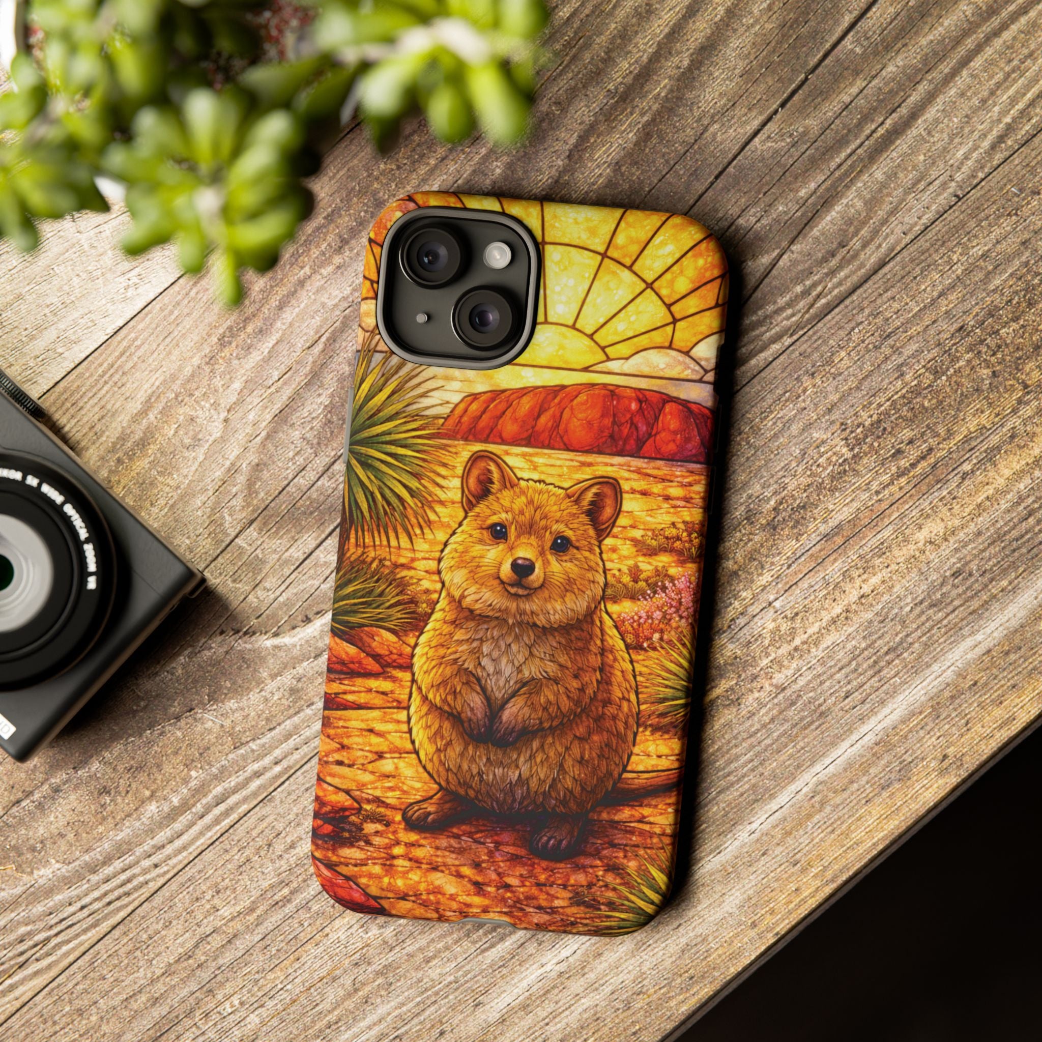 Quokka Stained-Glass Phone Case — Galaxy, iPhone & Pixel