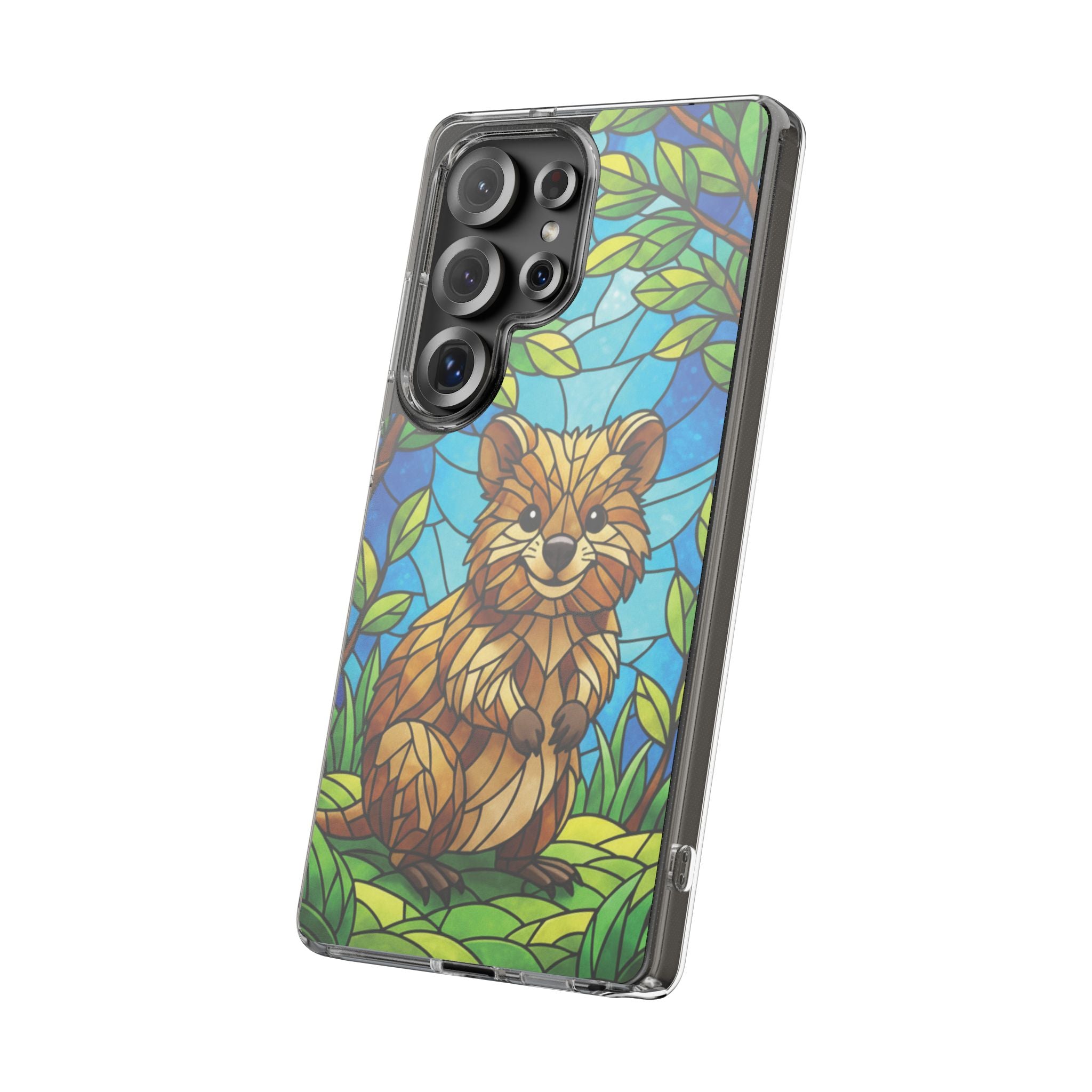 Quokka Phone Case Design Art Mobile Cover Phone Protection Device Skin Animal Print Stained Glass Art Australian Wildlife Gift Idea Phone