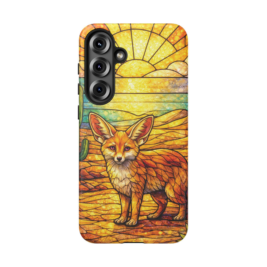 Desert Fox Stained Glass Phone Case — Galaxy & iPhone Pixel Compatible