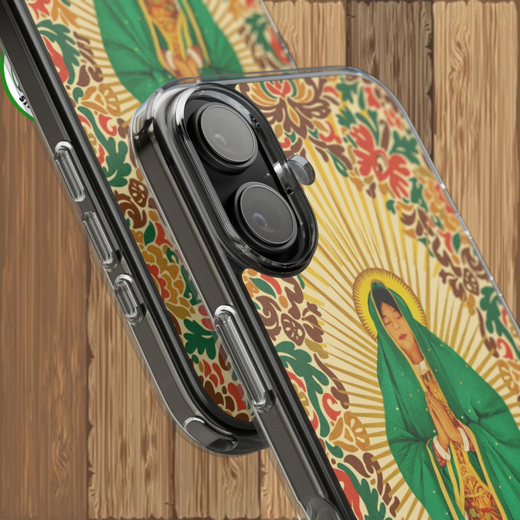 Virgin of Guadalupe Phone Case — Cut-Paper Style Religious Christian iPhone Samsung Pixel