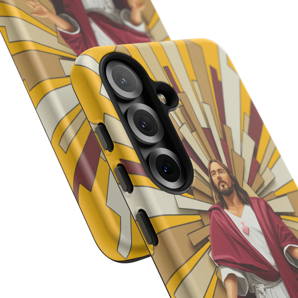 Radiant Jesus Art Phone Case | Christian Faith Inspirational Protective Cover