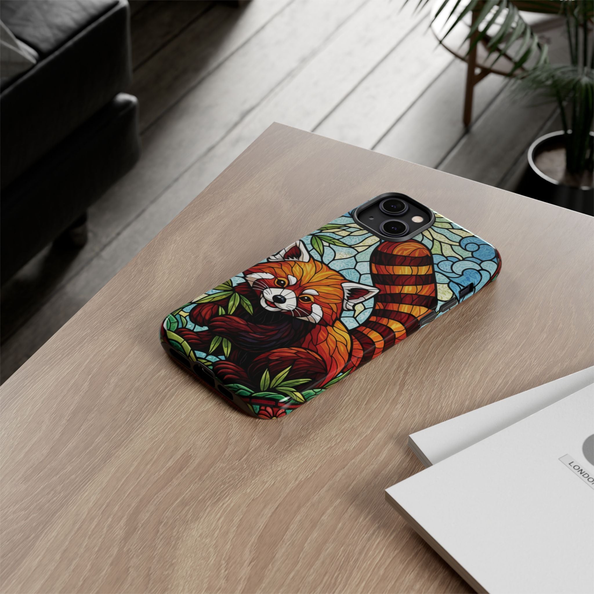 Red Panda Stained Glass Phone Case | Samsung iPhone Pixel