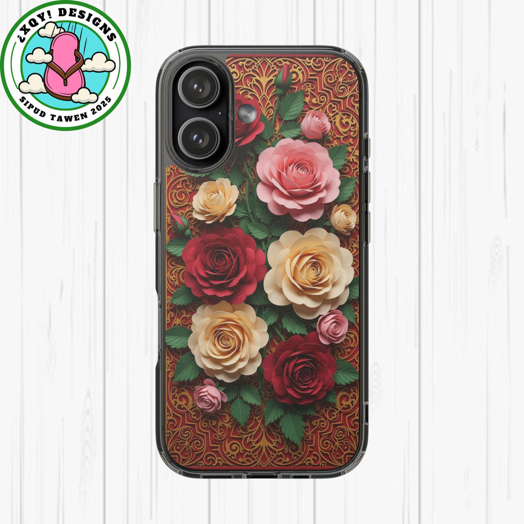 Cut-Paper Rose Bouquet Phone Case