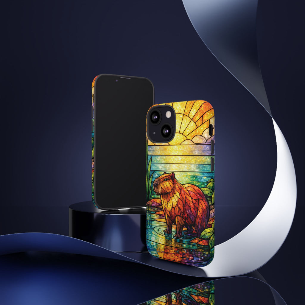 Capybara Stained Glass Galaxy Phone Case — "Tough Cases"