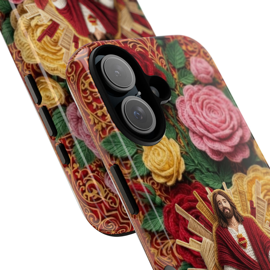 Jesus Resurrection faux-yarn phone case | Resurrection artwork phone case