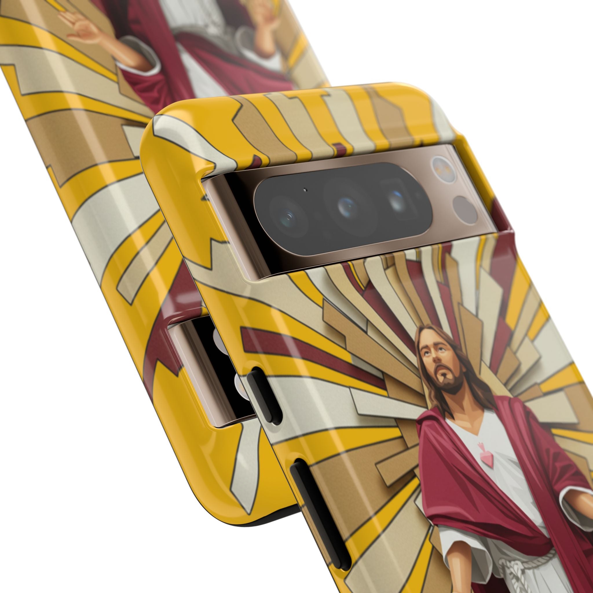 Radiant Jesus Art Phone Case | Christian Faith Inspirational Protective Cover
