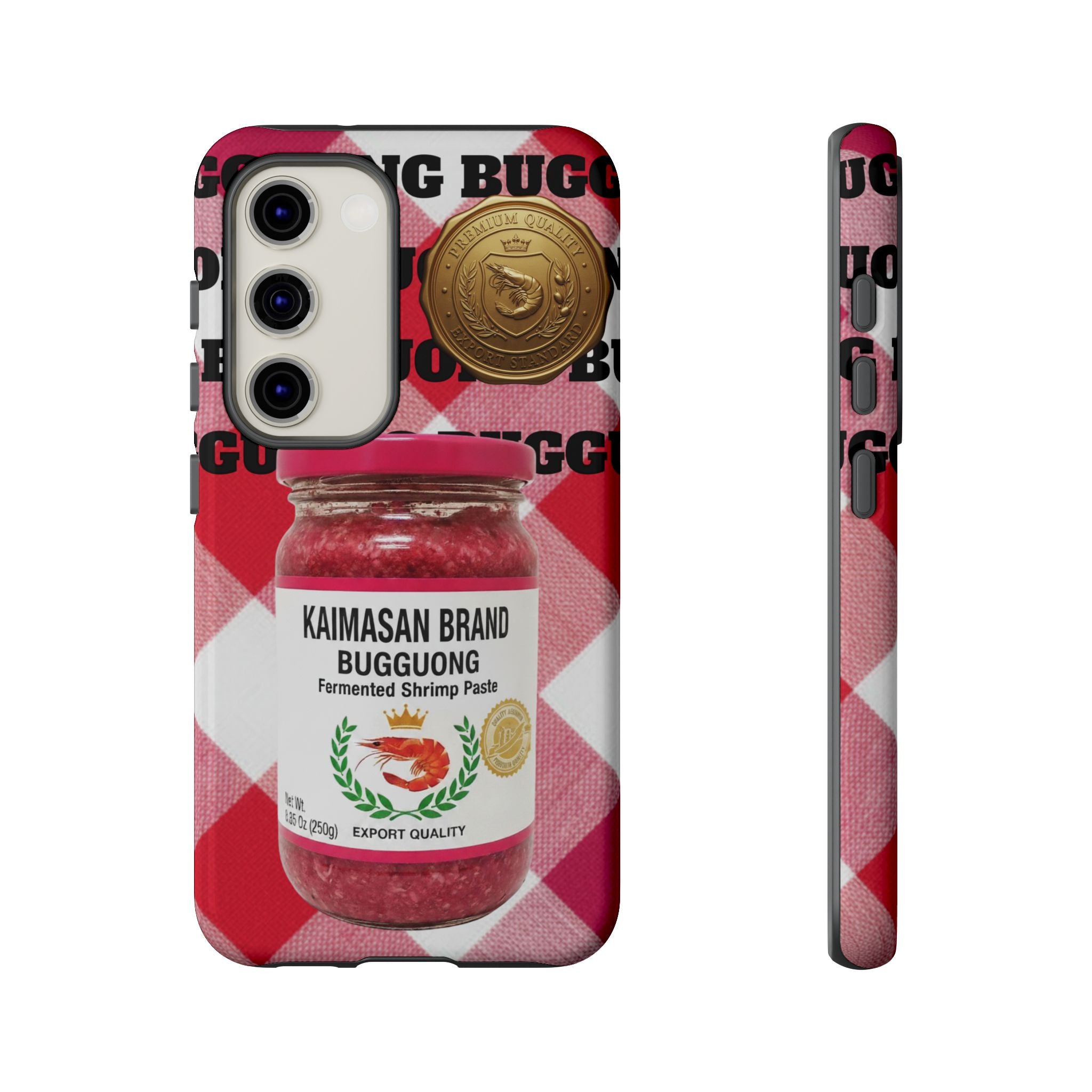 Red Gingham Phone Case Filipino Food Lover Gingham Pattern Phone Accessory Foodie Philippine Cuisine Lover Gift for Foodies