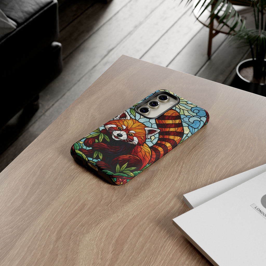 Red Panda Stained Glass Phone Case | Samsung iPhone Pixel