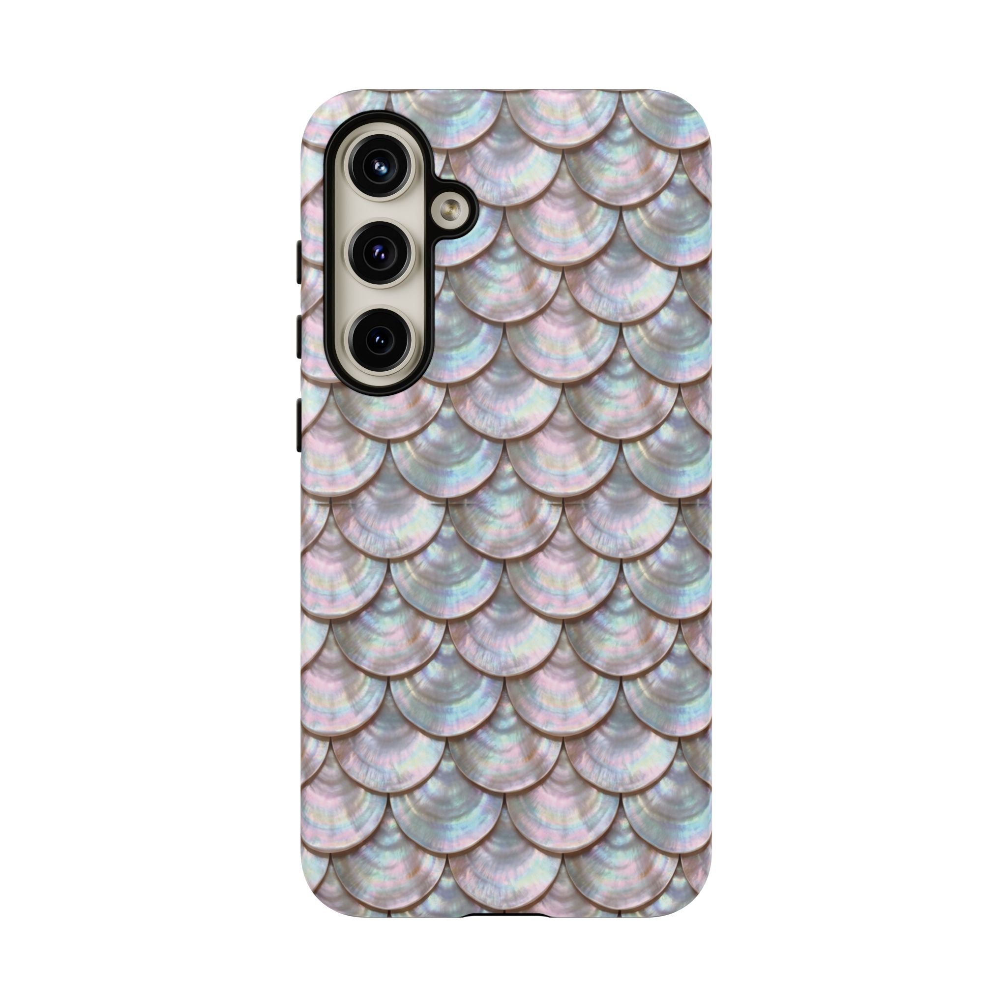 Mother of Pearl Scallop Scale Phone Case — Luxury Galaxy iPhone & Pixel