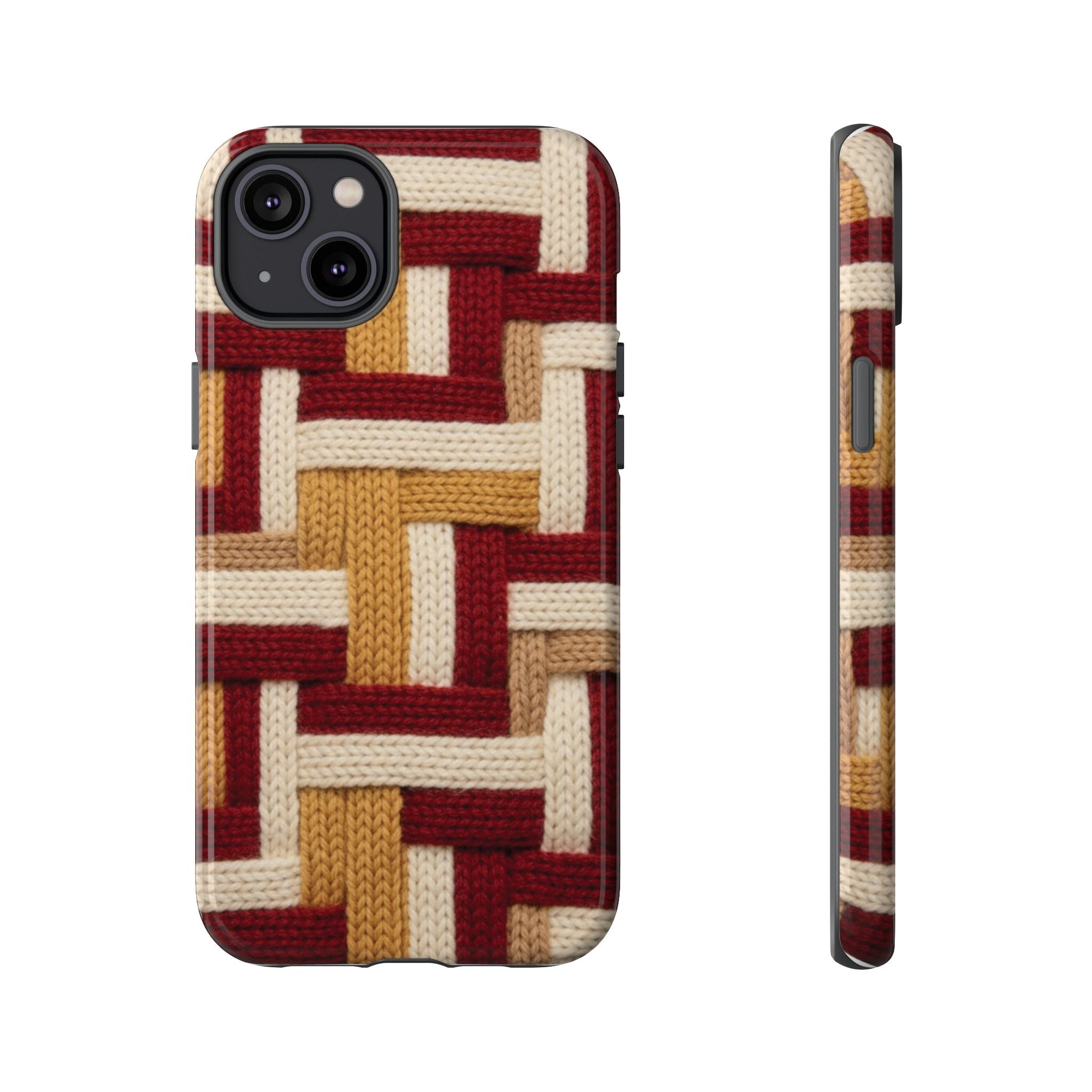 Yarn Pattern Phone Case Cozy Knit Texture Smartphone Protective Cover Elegant Design Mobile Device Cases for Samsung iPhone Pixel Models