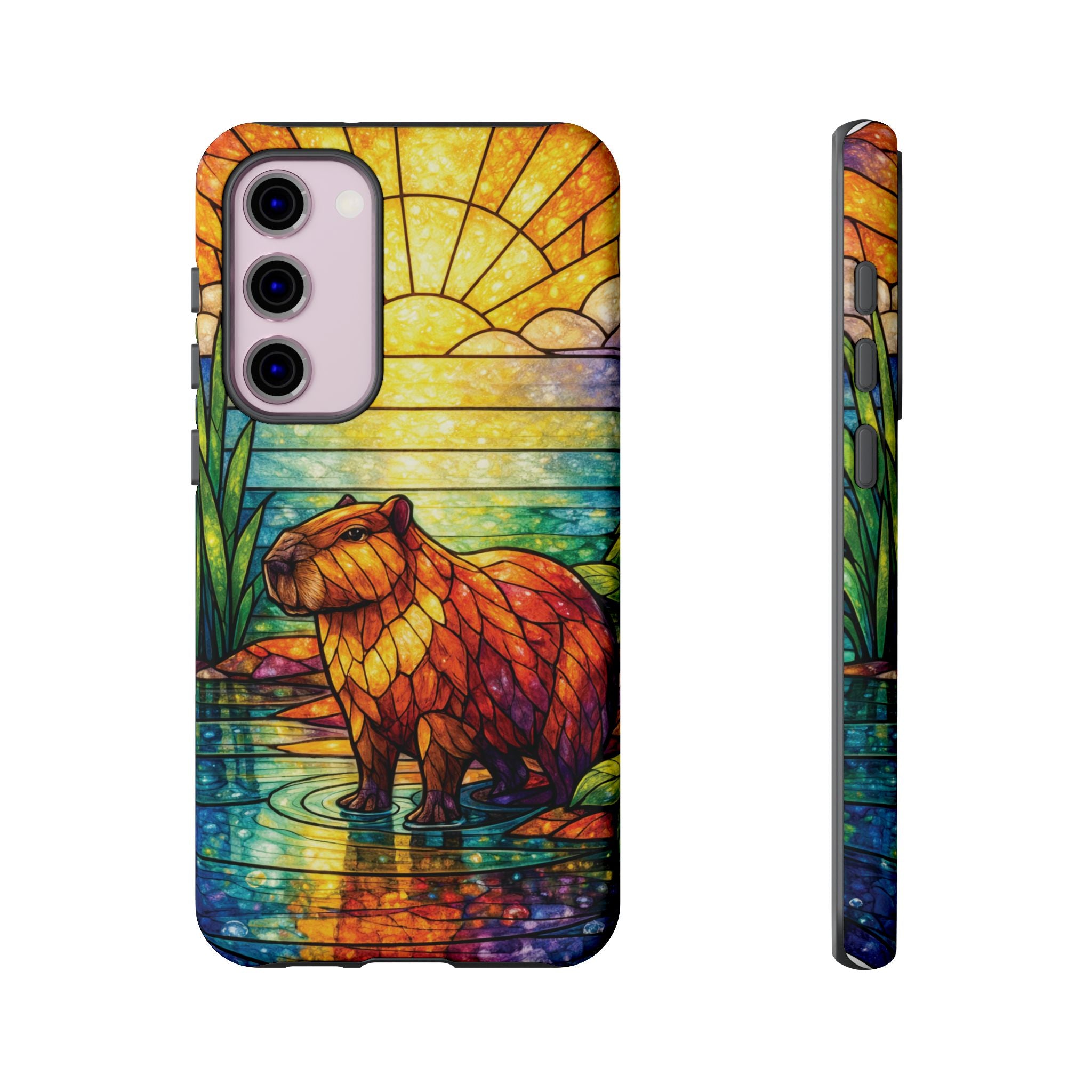 Capybara Stained Glass Galaxy Phone Case — "Tough Cases"