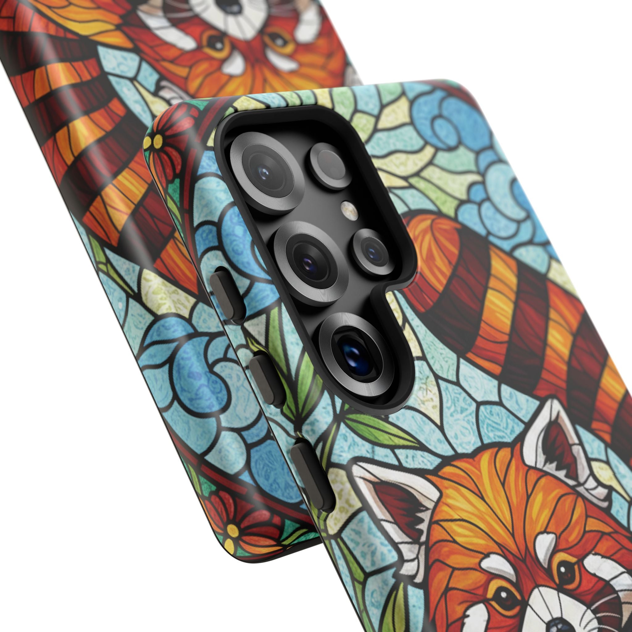 Red Panda Stained Glass Phone Case | Samsung iPhone Pixel