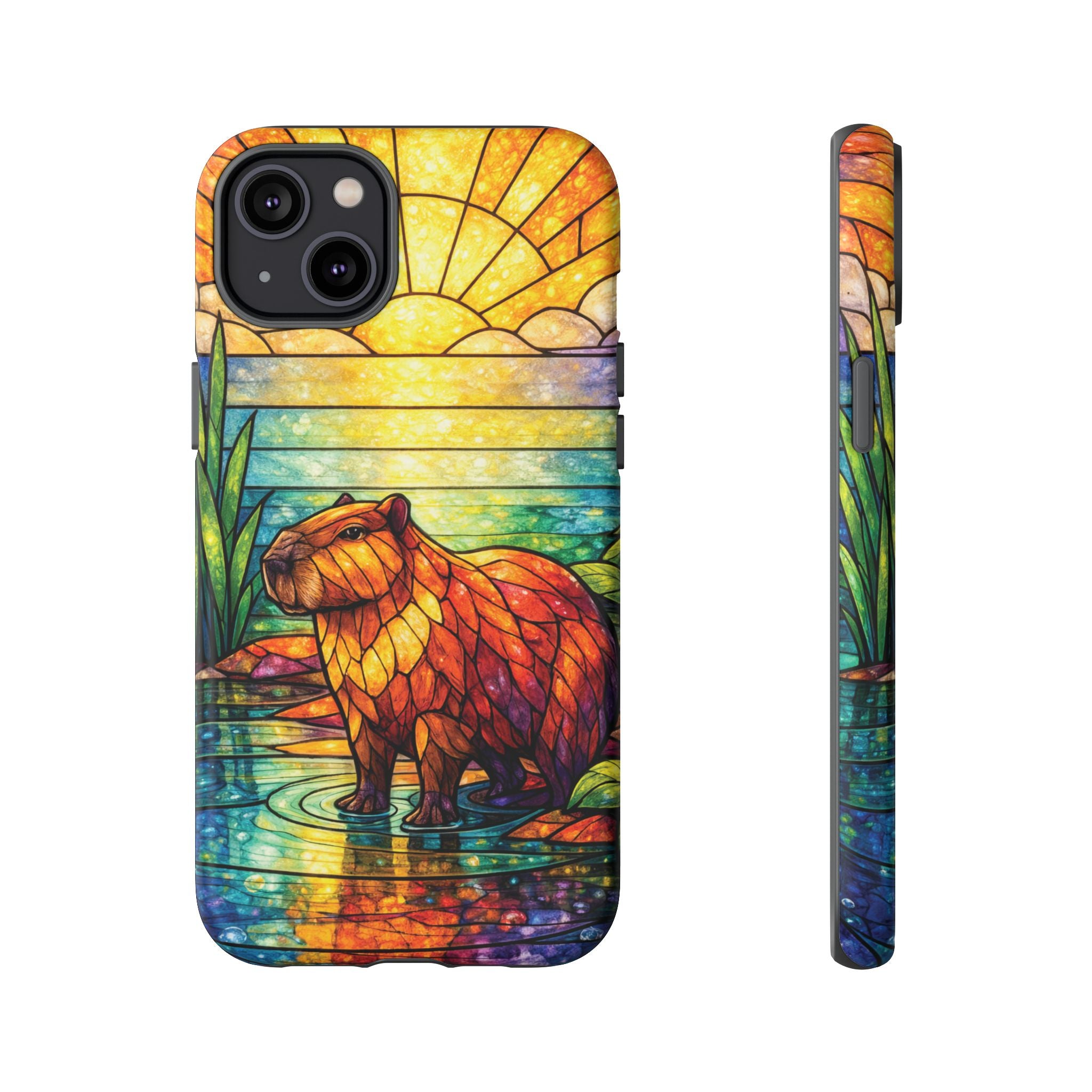 Capybara Stained Glass Galaxy Phone Case — "Tough Cases"