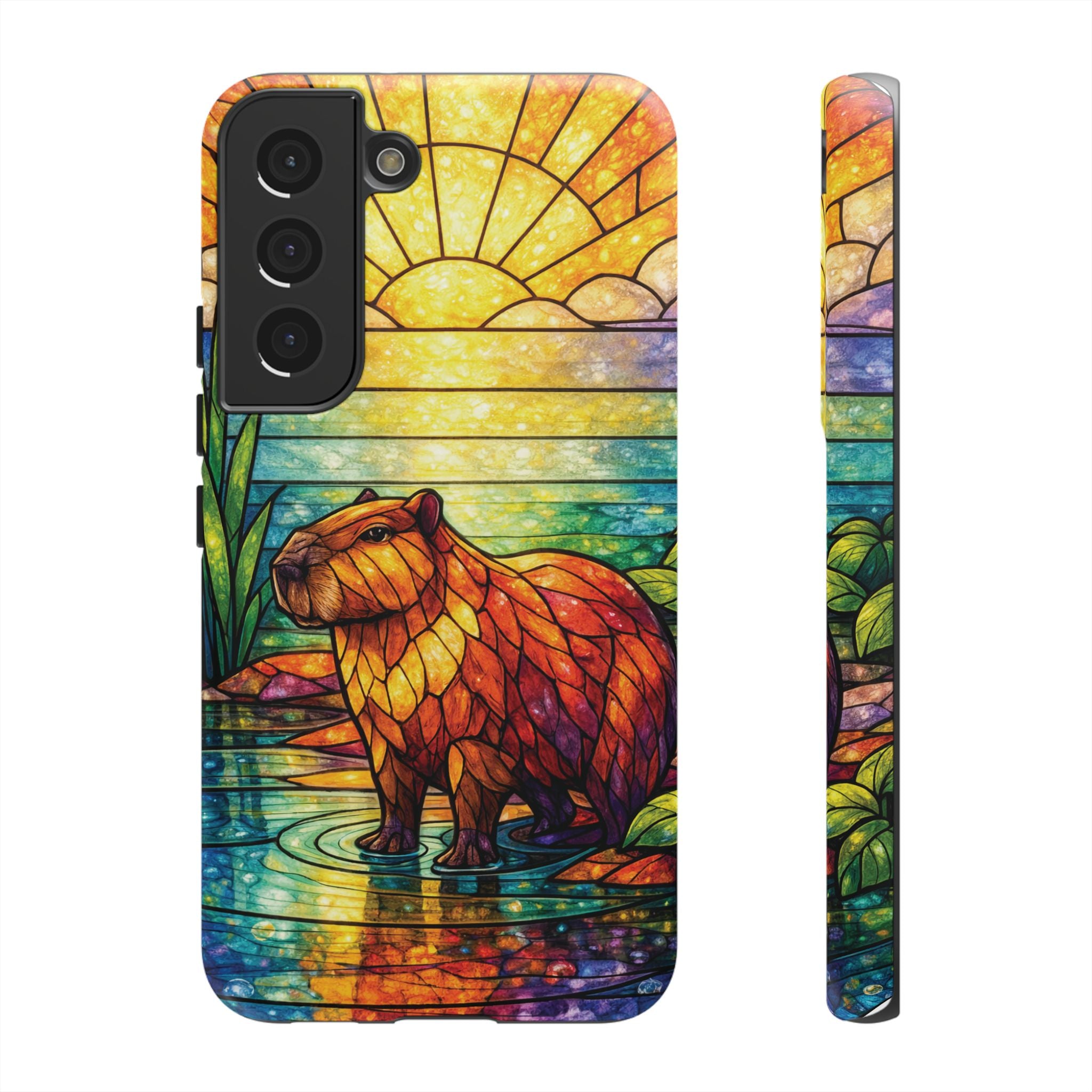 Capybara Stained Glass Galaxy Phone Case — "Tough Cases"