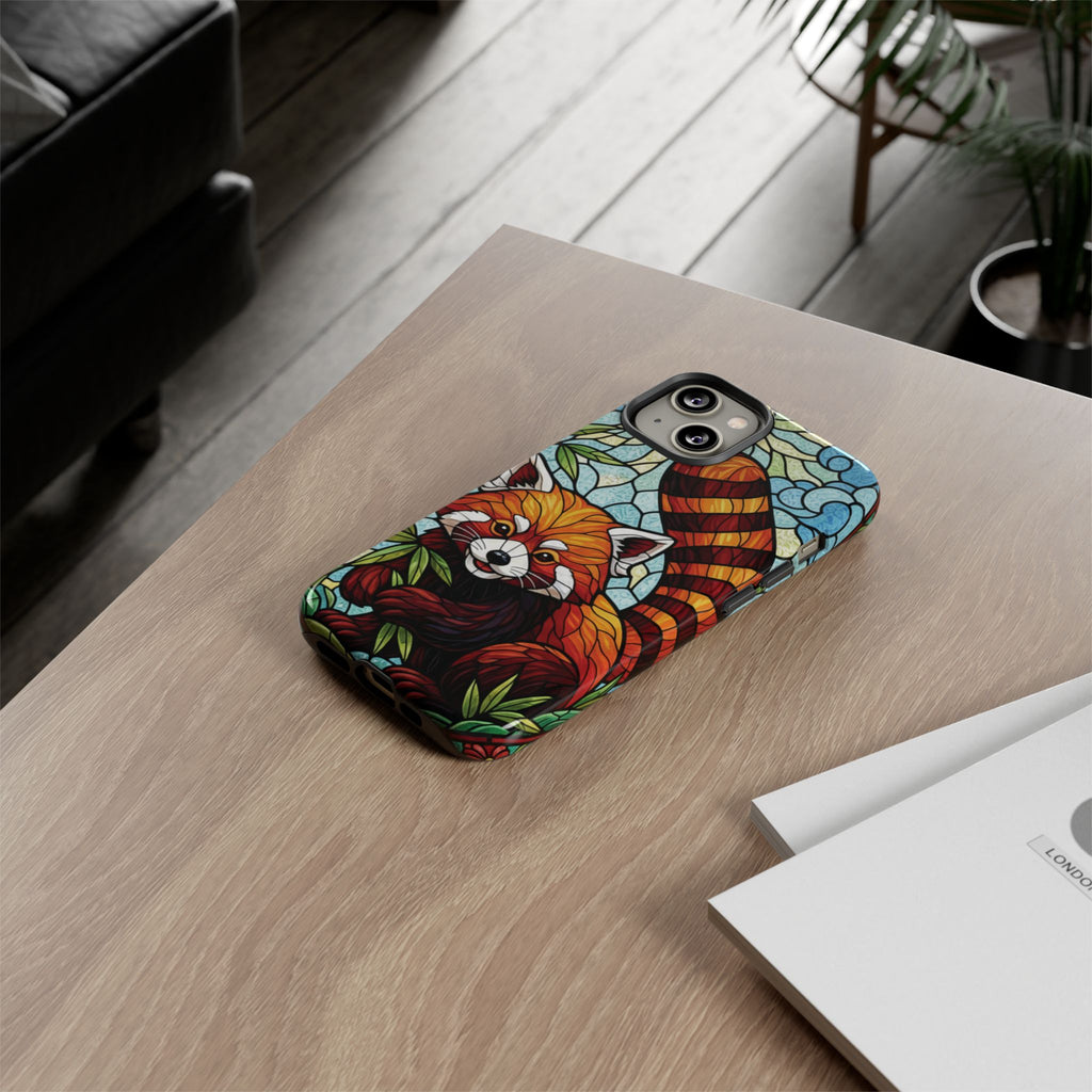 Red Panda Stained Glass Phone Case | Samsung iPhone Pixel