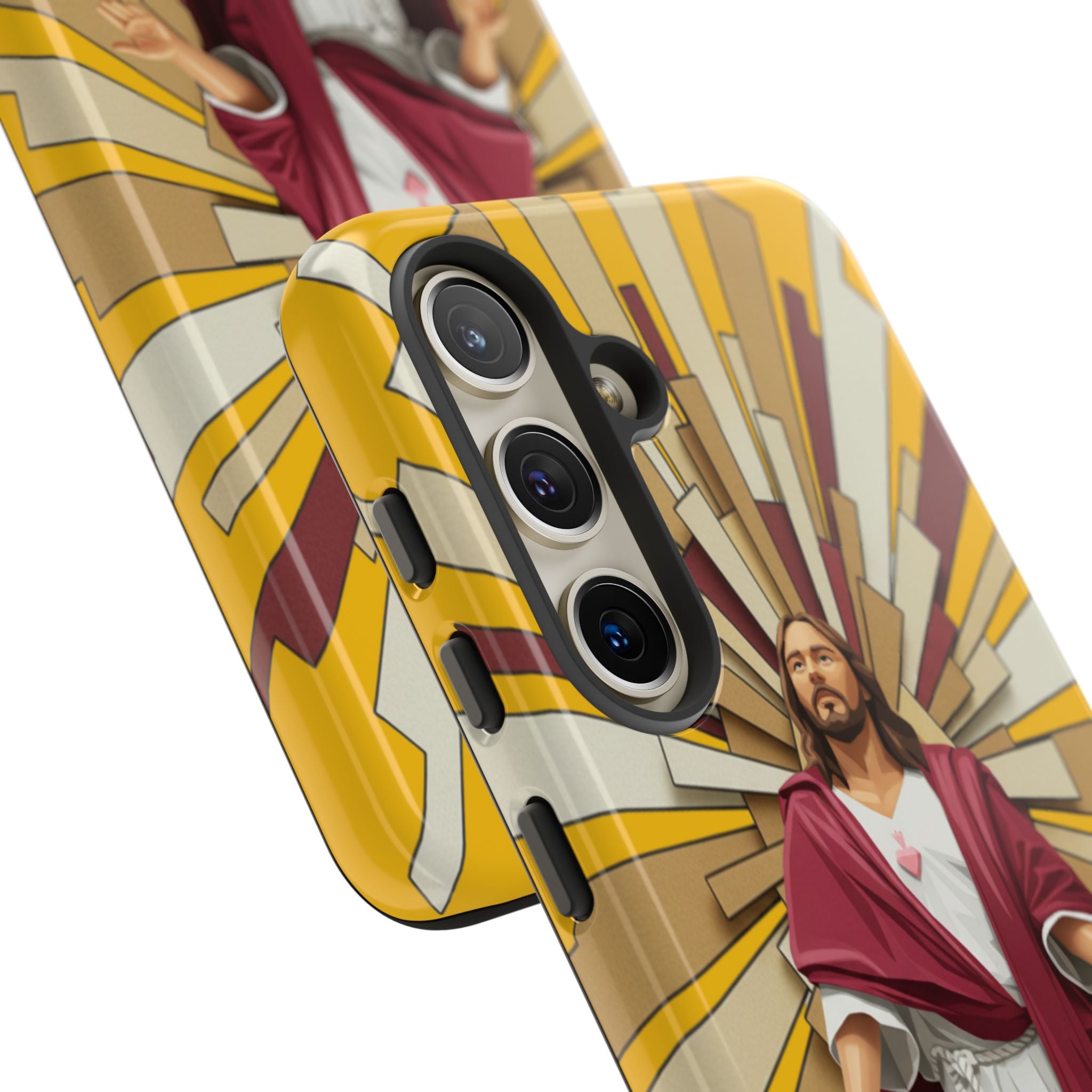 Radiant Jesus Art Phone Case | Christian Faith Inspirational Protective Cover