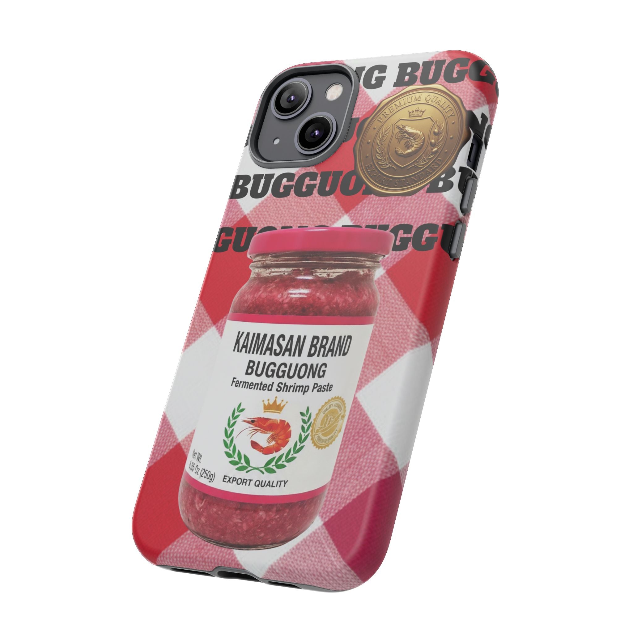 Red Gingham Phone Case Filipino Food Lover Gingham Pattern Phone Accessory Foodie Philippine Cuisine Lover Gift for Foodies