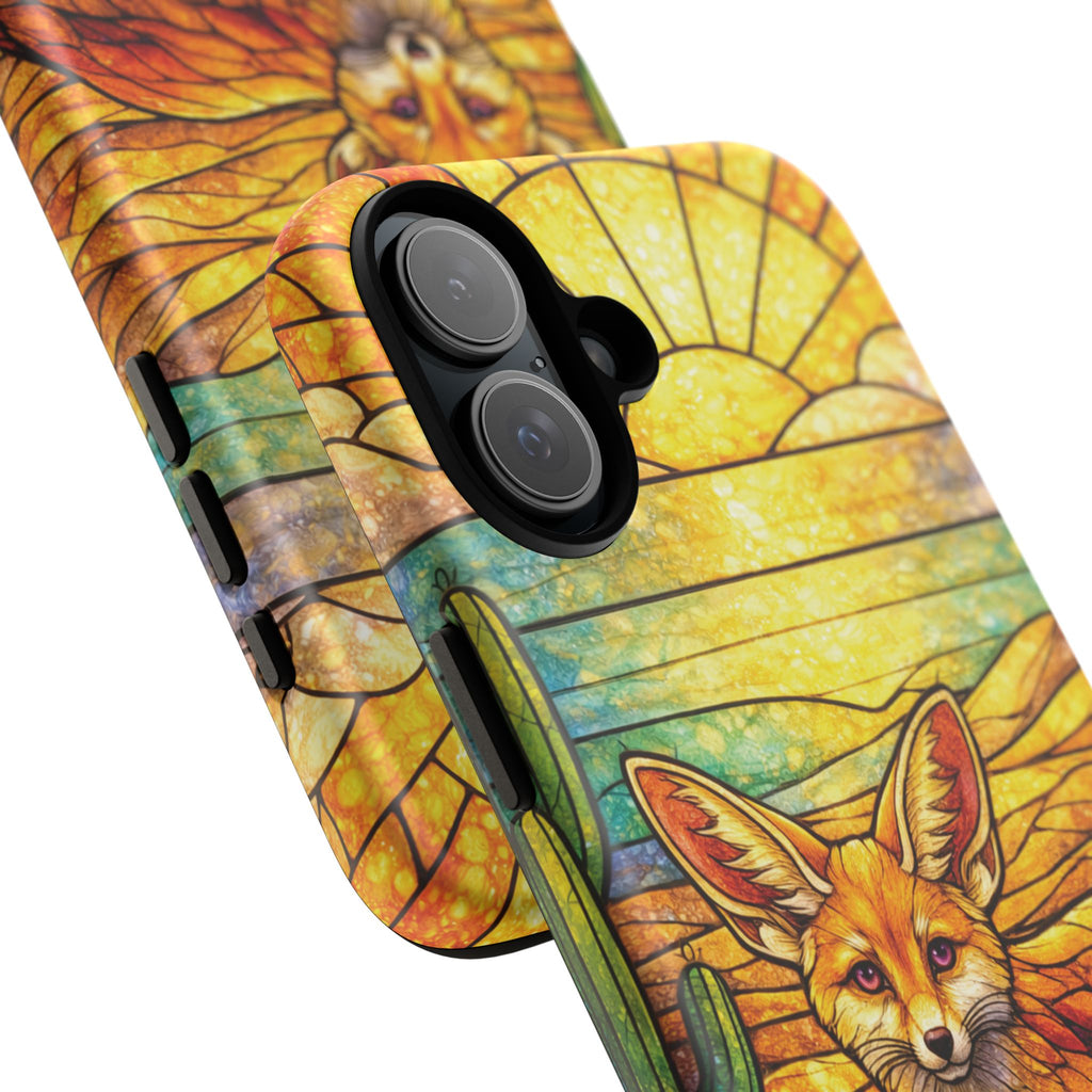Desert Fox Stained Glass Phone Case — Galaxy & iPhone Pixel Compatible