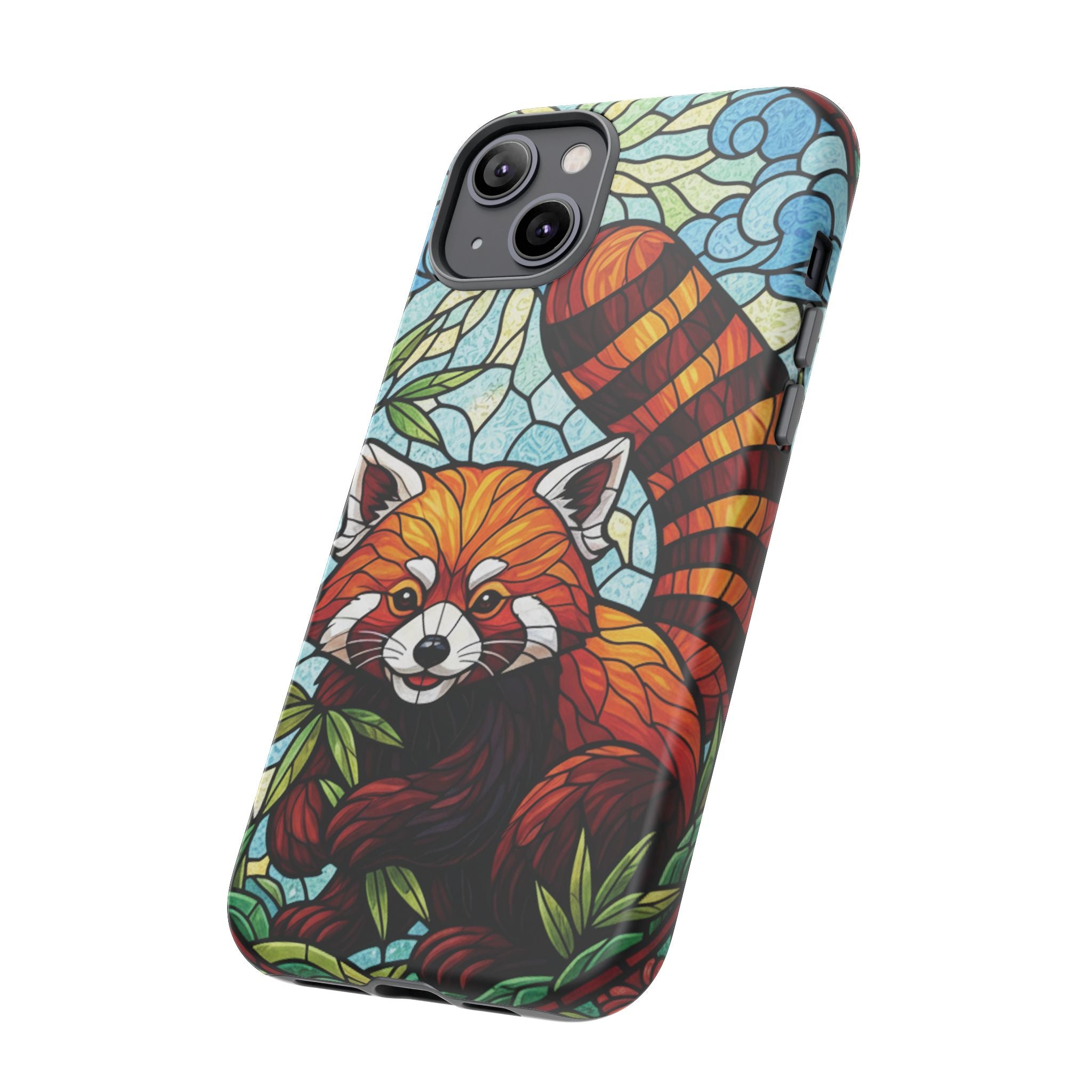 Red Panda Stained Glass Phone Case | Samsung iPhone Pixel
