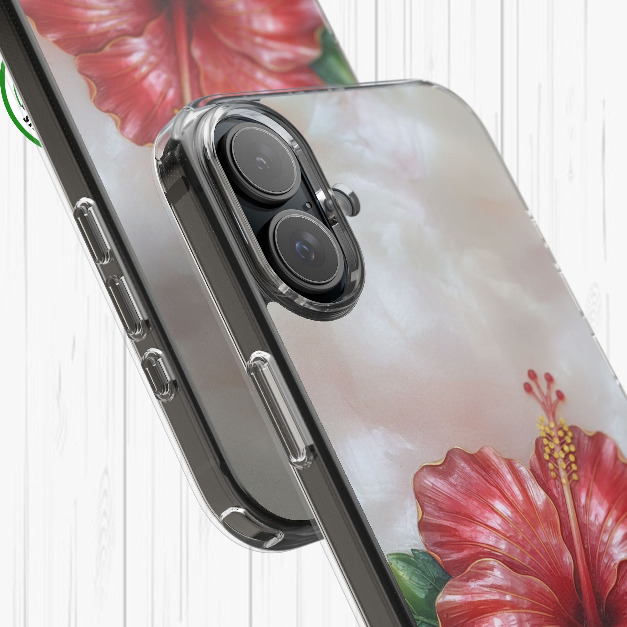 Unique Red flower art Phone Case Floral relief carving Red hibiscus sculpture Decorative tropical flower decor vibrant artistic