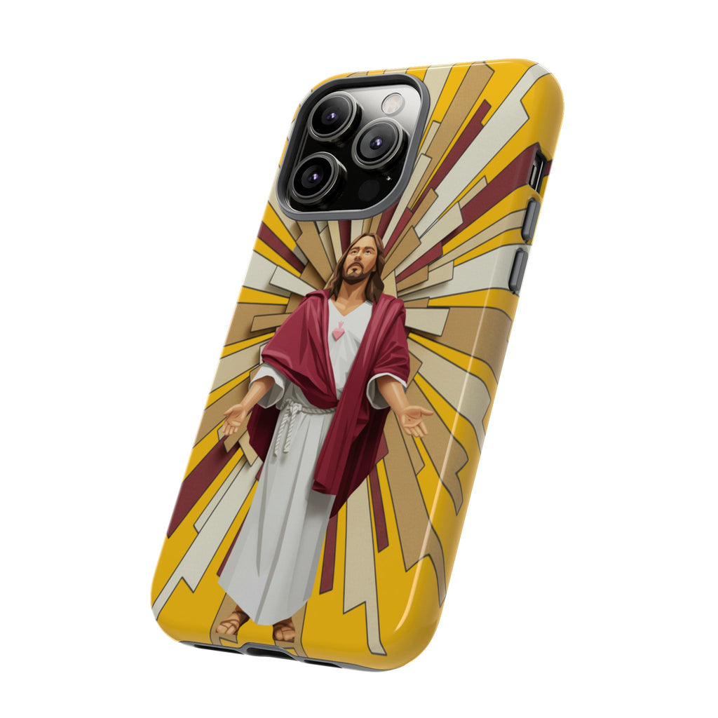Radiant Jesus Art Phone Case | Christian Faith Inspirational Protective Cover