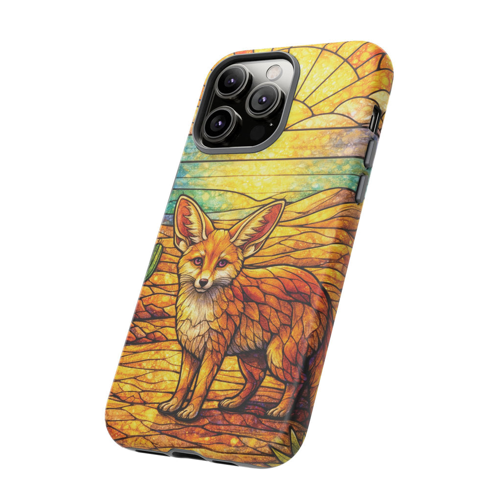 Desert Fox Stained Glass Phone Case — Galaxy & iPhone Pixel Compatible