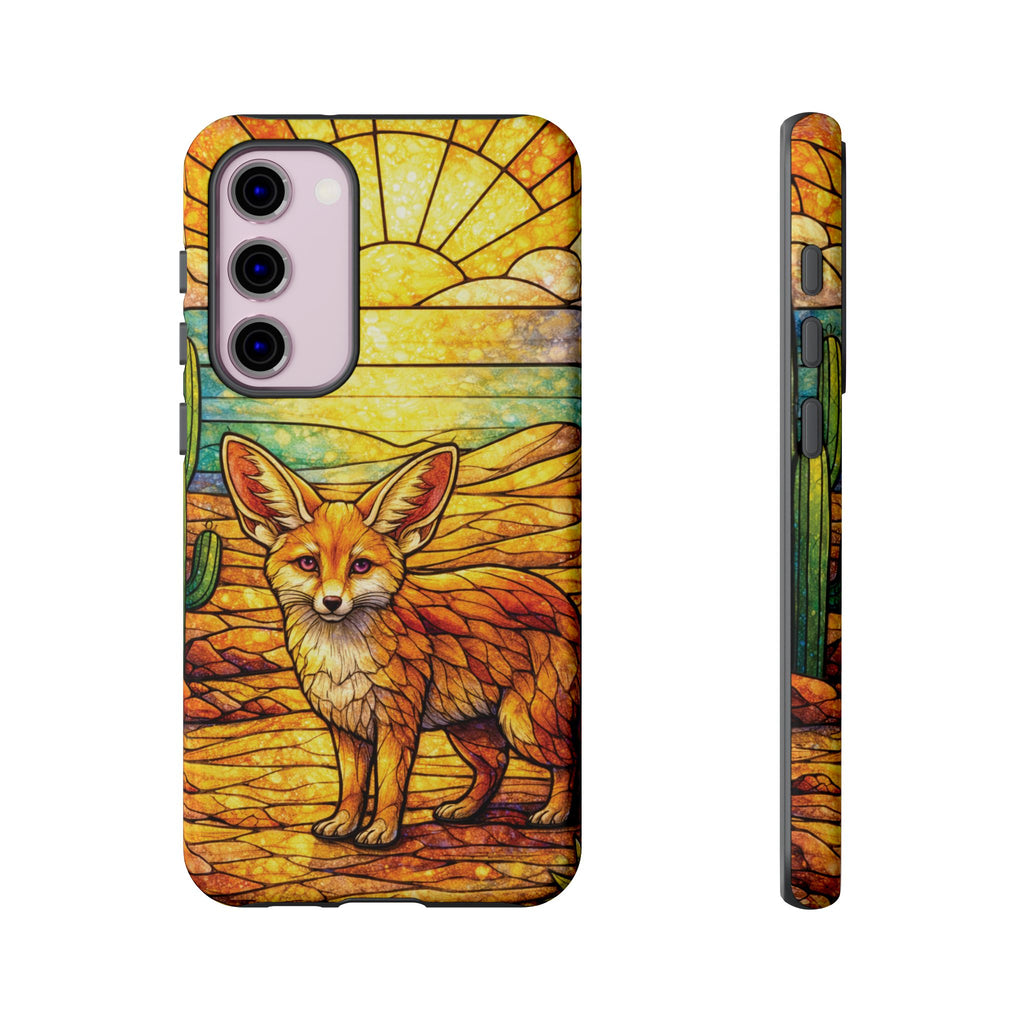 Desert Fox Stained Glass Phone Case — Galaxy & iPhone Pixel Compatible