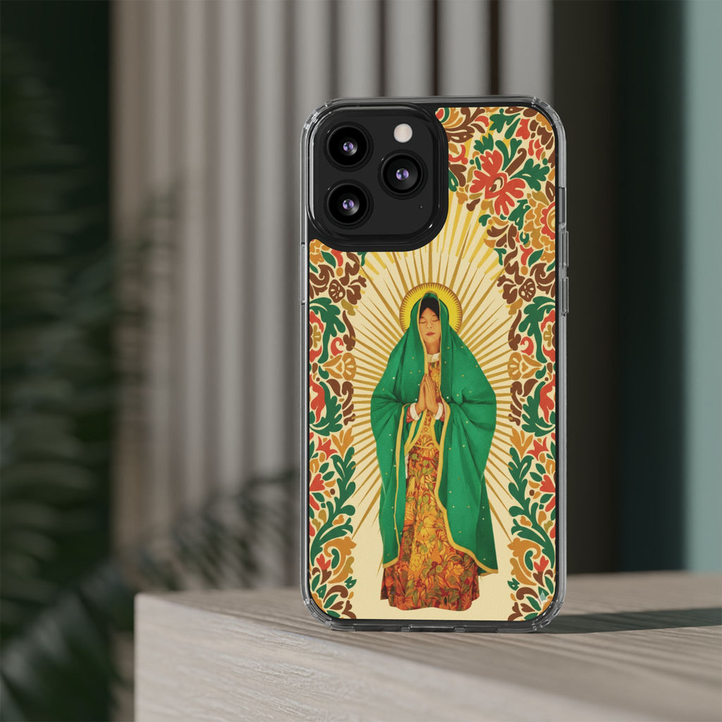 Virgin of Guadalupe Phone Case — Cut-Paper Style Religious Christian iPhone Samsung Pixel