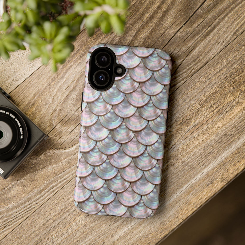 Mother of Pearl Scallop Scale Phone Case — Luxury Galaxy iPhone & Pixel