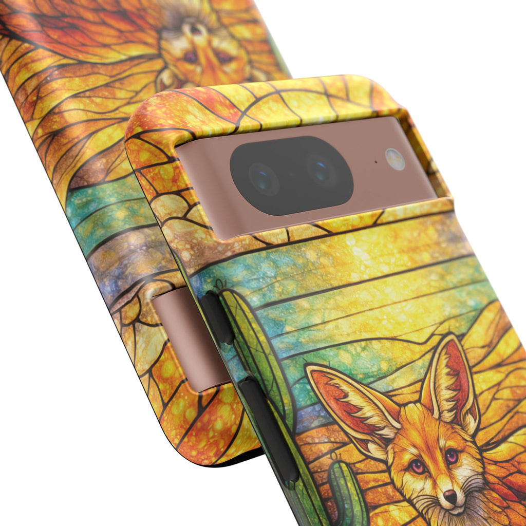 Desert Fox Stained Glass Phone Case — Galaxy & iPhone Pixel Compatible
