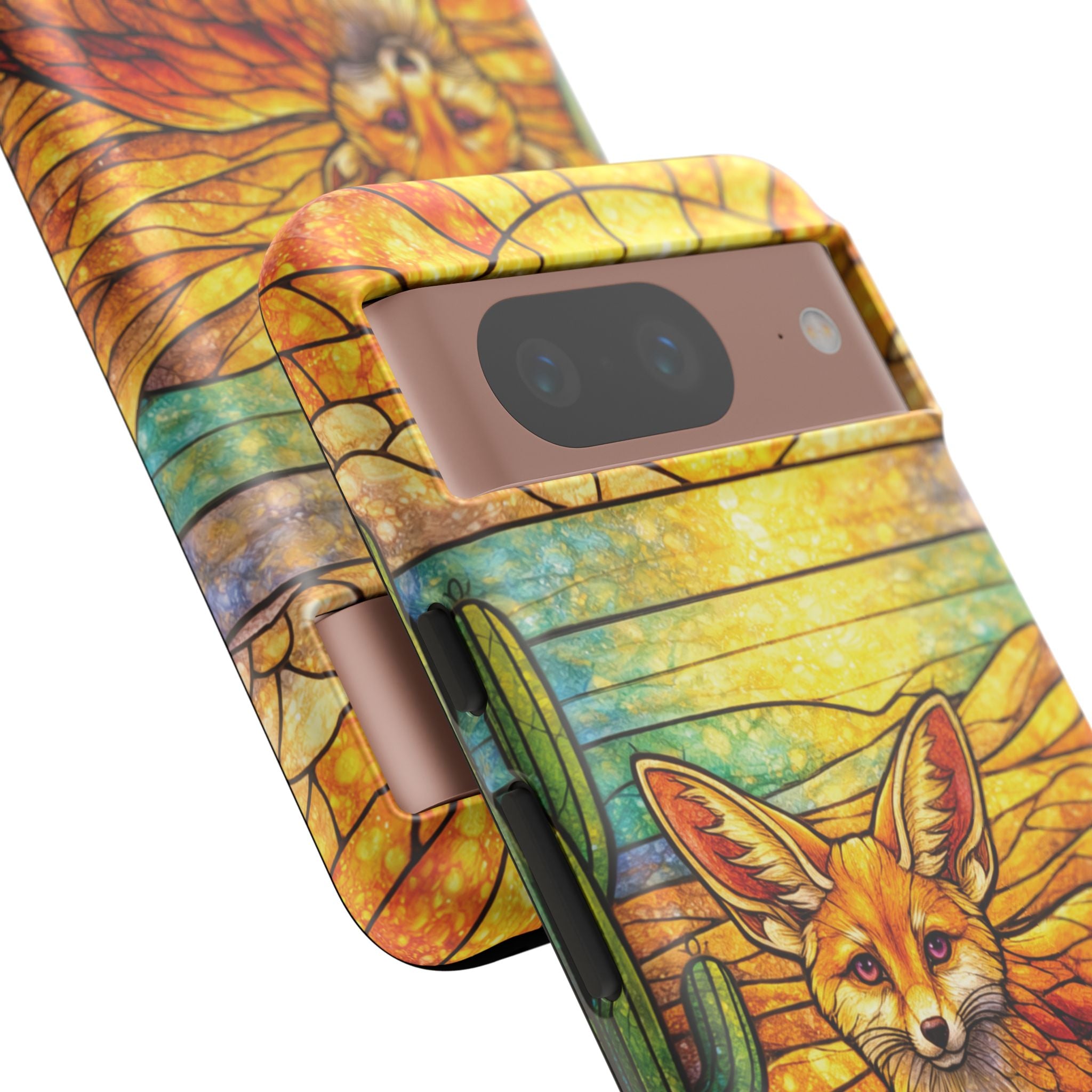 Desert Fox Stained Glass Phone Case — Galaxy & iPhone Pixel Compatible