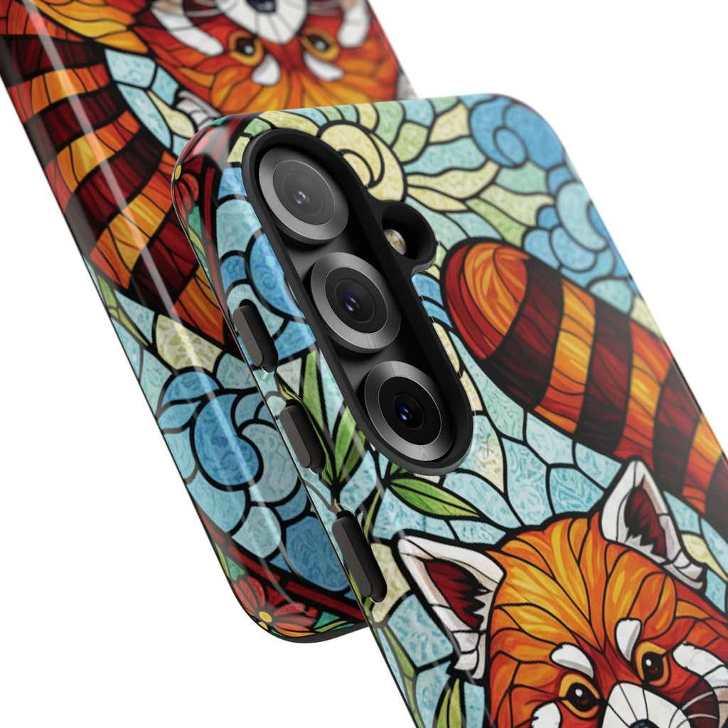 Red Panda Stained Glass Phone Case | Samsung iPhone Pixel