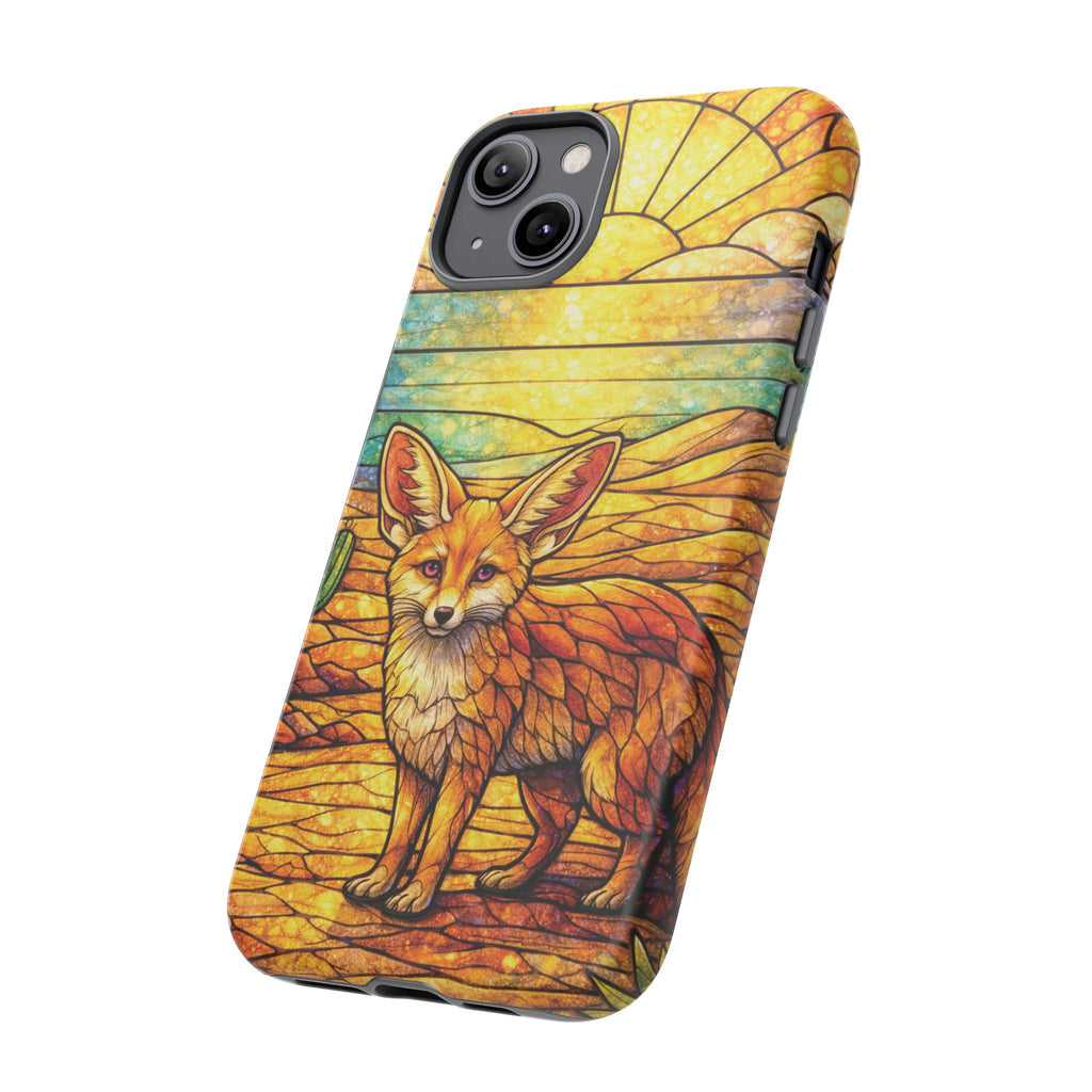 Desert Fox Stained Glass Phone Case — Galaxy & iPhone Pixel Compatible