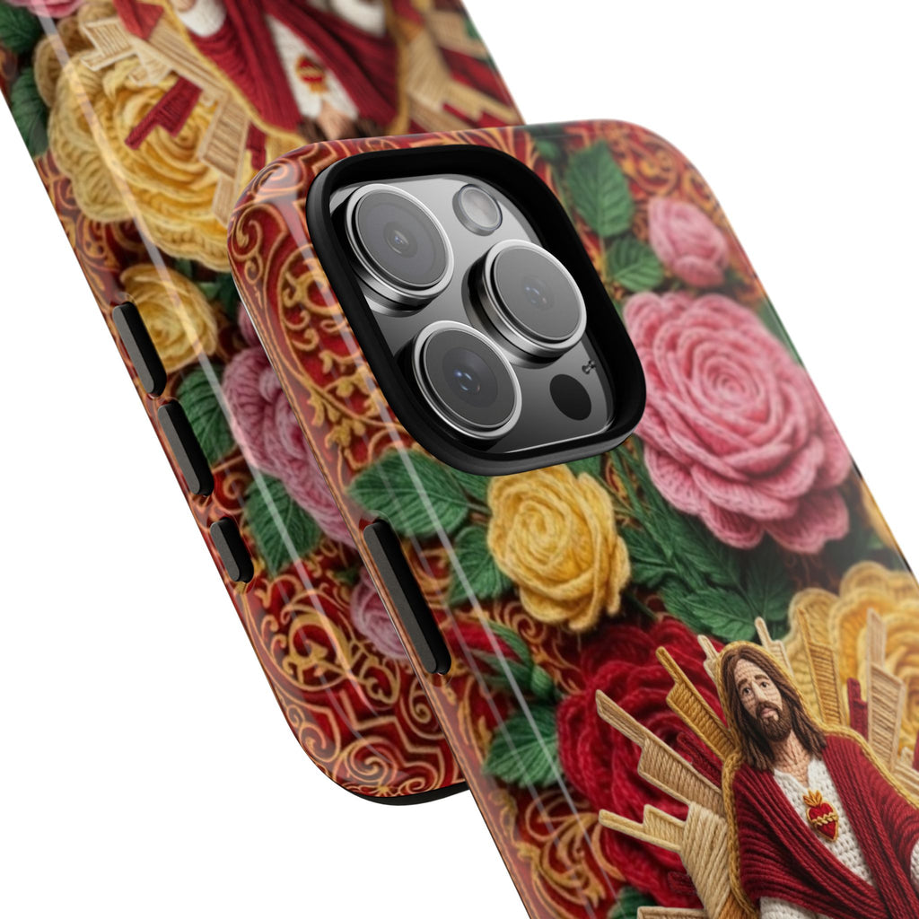 Jesus Resurrection faux-yarn phone case | Resurrection artwork phone case