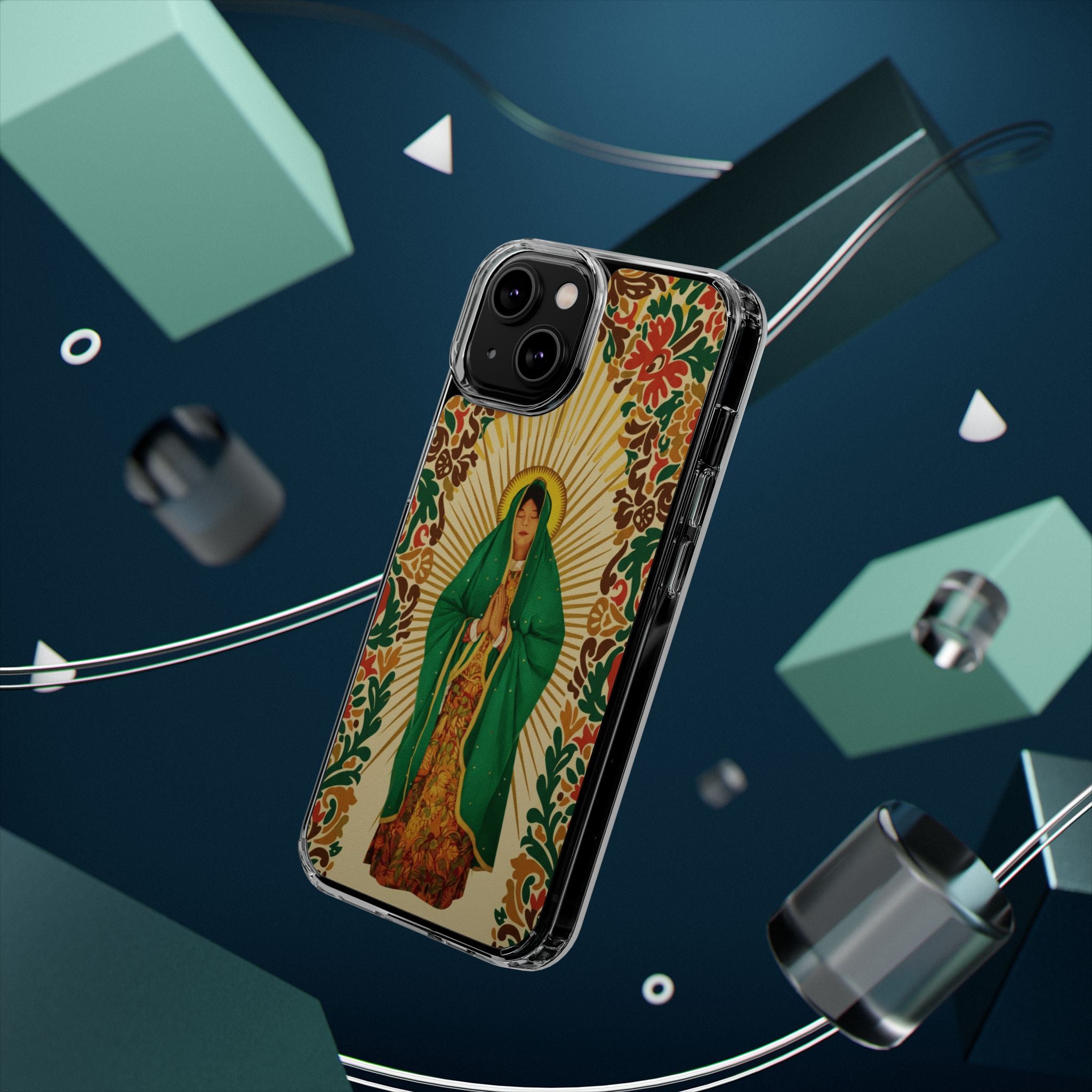 Virgin of Guadalupe Phone Case — Cut-Paper Style Religious Christian iPhone Samsung Pixel
