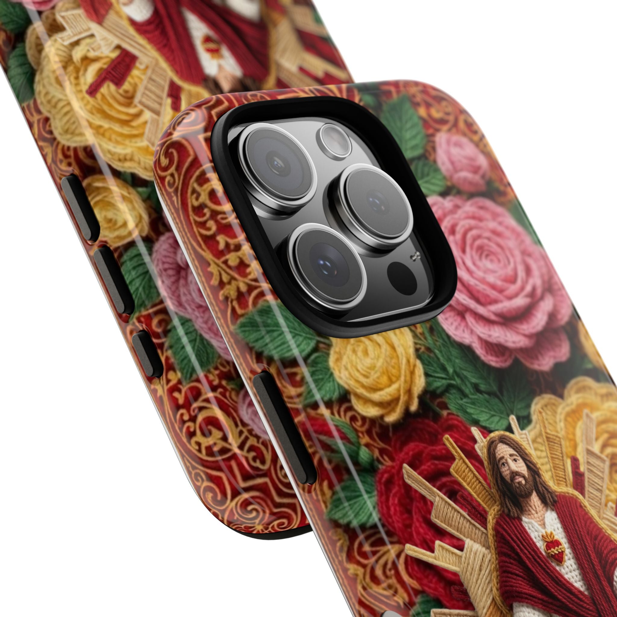 Jesus Resurrection faux-yarn phone case | Resurrection artwork phone case