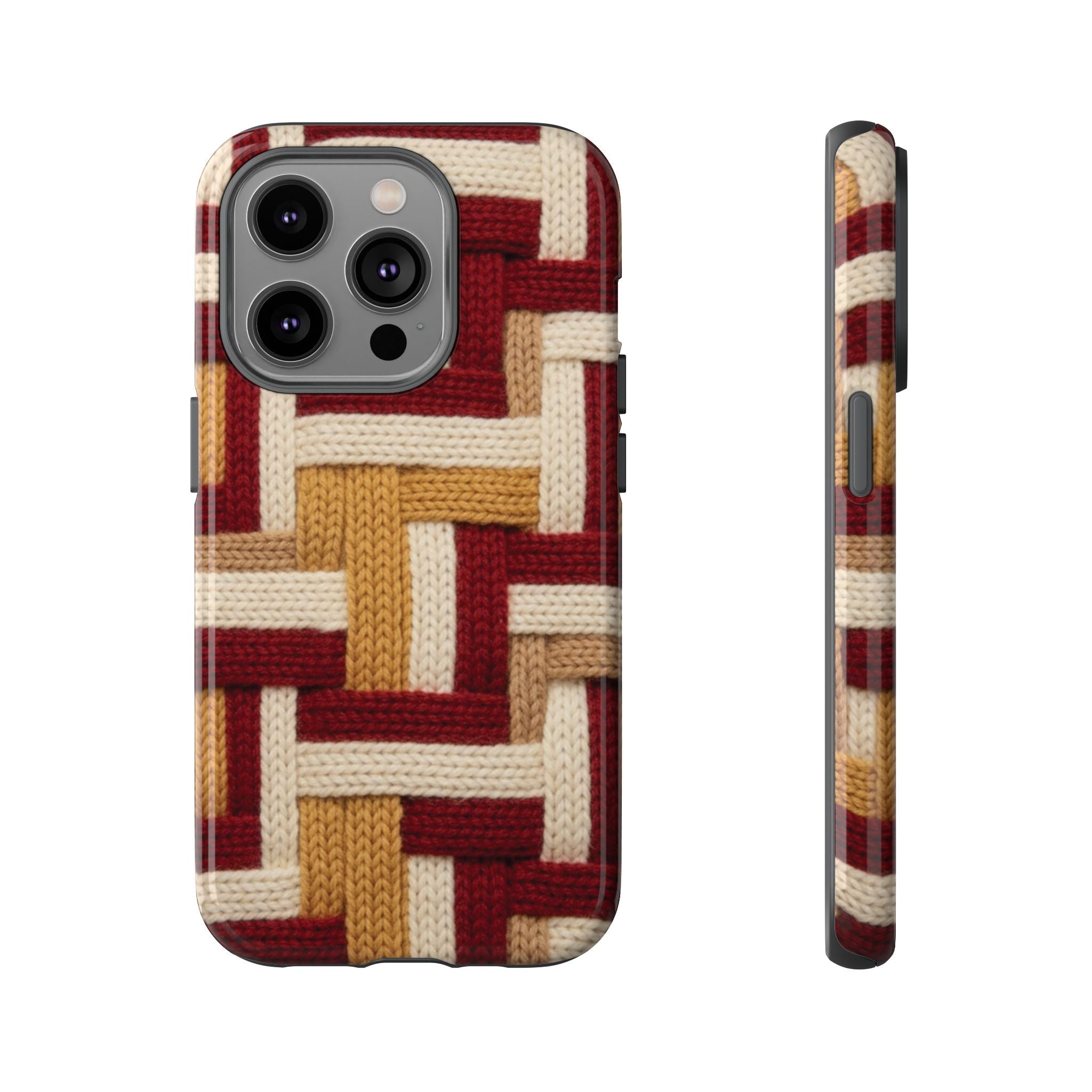 Yarn Pattern Phone Case Cozy Knit Texture Smartphone Protective Cover Elegant Design Mobile Device Cases for Samsung iPhone Pixel Models