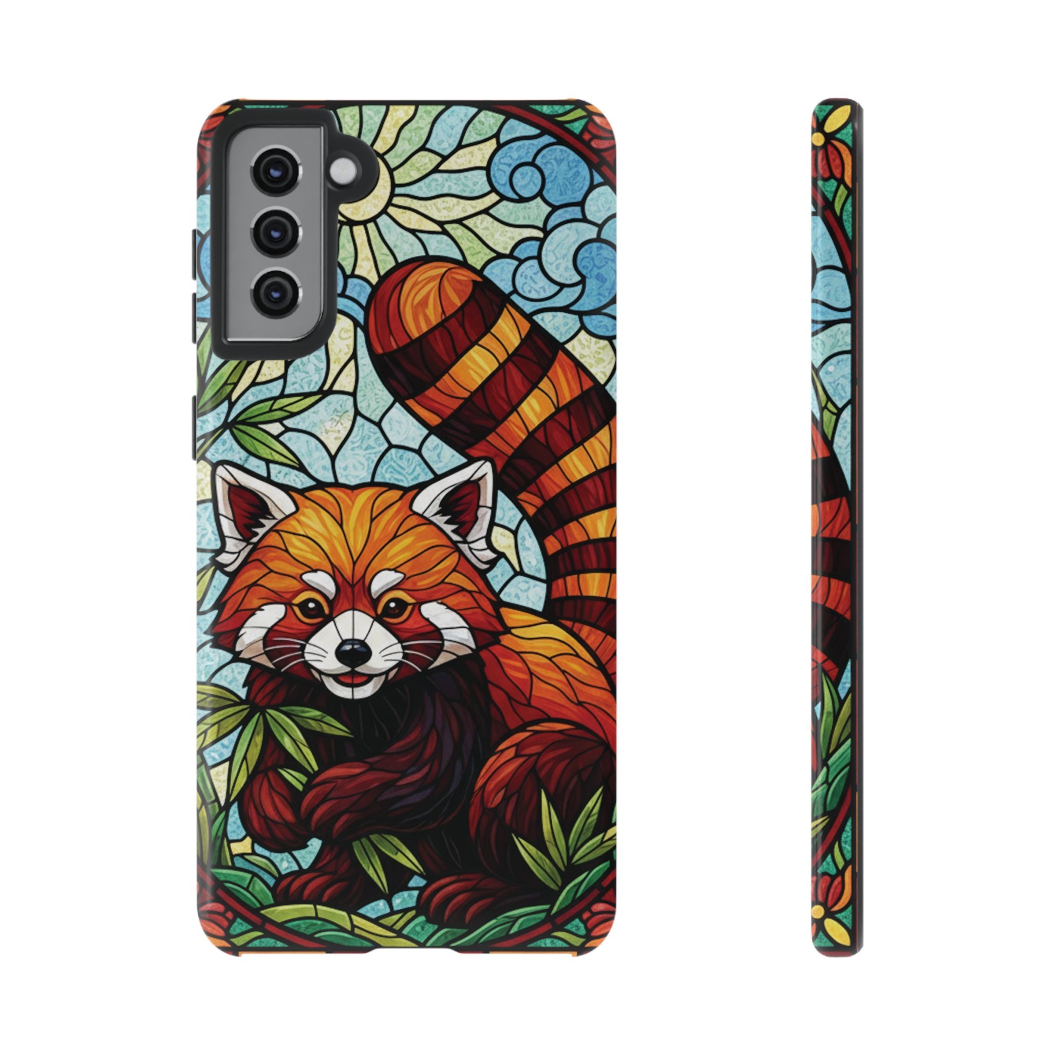 Red Panda Stained Glass Phone Case | Samsung iPhone Pixel